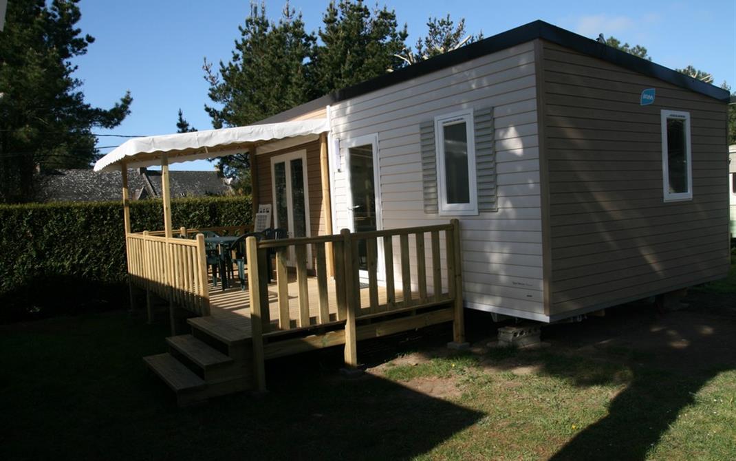 Camping Locmariaquer mobil-home extérieur  - Camping de La Tour - Locmariaquer
