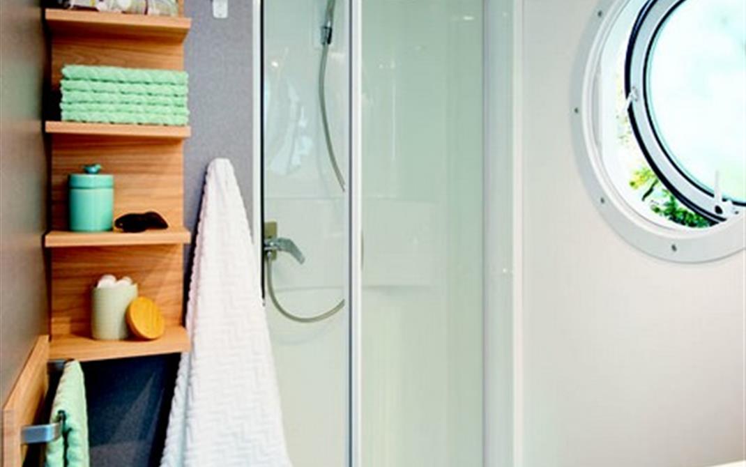 Camping Locmariaquer location mobil-home Salle de bain - Camping de La Tour - Locmariaquer